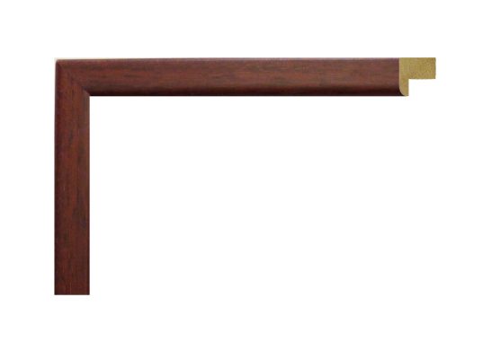 Moldura de madera ayous color burdeos 008-018 perfil estrecho redondeado para enmarcar obras