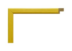 Moldura de madera ayous color amarillo 008-021 perfil estrecho redondeado para enmarcar obras