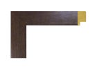 Moldura de madera Ayous color nogal modelo 022-064, acabado en tinte barnizado que realza la veta natural. Moldura de líneas rectas ideal para cuadros y fotografías