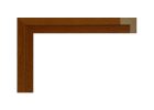 Moldura de madera Ayous color miel modelo 024-023, con perfil tipo caja americana sin rebaje y acabado barnizado satinado que resalta la veta natural