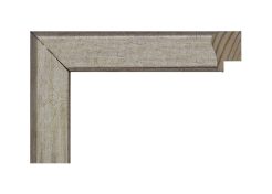 Moldura de madera de pino color plata liso, modelo 028-098, perfil redondeado moderno para cuadros y fotografías