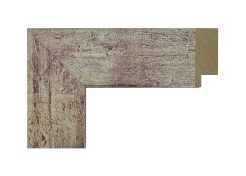 Moldura 051-098 color plata con acabado mate y superficie plana. Moldura de madera de ayous de estilo moderno y minimalista, ideal para enmarcar fotografías o láminas con un toque elegante y contemporáneo