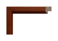 Moldura color cerezo fabricada en madera de pino, modelo 117-008. Moldura de líneas sencillas y acabado natural, ideal para enmarcar fotografías, láminas o ilustraciones. Su tono cálido aporta un toque acogedor y elegante a decoraciones modernas o contemporáneas.