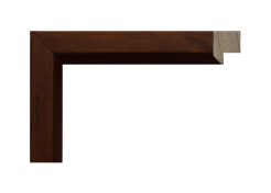 Moldura color nogal fabricada en madera de pino, modelo 117-024. Moldura de diseño sencillo y elegante con acabado natural oscuro, ideal para enmarcar cuadros, láminas o fotografías. Su tono cálido aporta un toque acogedor y sofisticado a decoraciones modernas o tradicionales.