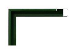 Moldura de aluminio integral color verde brillo, modelo 123-031. Moldura metálica ligera, resistente y moderna, ideal para enmarcar fotografías, láminas o diplomas. Su acabado brillante y tono verde intenso aportan frescura y un toque distintivo a cualquier decoración o proyecto de enmarcado.