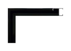 Moldura de aluminio integral color negro brillo, modelo 123-054. Moldura metálica elegante y resistente, ideal para enmarcar fotografías, obras gráficas o carteles. Su acabado brillante aporta un toque sofisticado y contemporáneo, perfecto para espacios modernos, oficinas o galerías.
