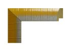 Moldura amarilla brillo modelo 381-121 con textura lineal y acabado lacado. Presenta un vibrante color amarillo y un filo en plata que aporta contraste y un toque decorativo. Fabricada en madera, es ideal para enmarcar fotografías, láminas o pequeños lienzos con un estilo moderno y llamativo.