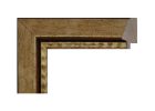 Moldura de madera finger joint en color oro con acabado craquelado decorativo, ideal para enmarcar cuadros, láminas y fotografías aportando un estilo clásico, elegante y ornamental.
