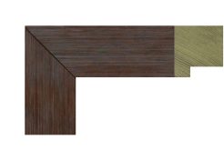 Moldura de madera de pino con acabado burdeos patinado, perfil recto y líneas limpias, ideal para enmarcar cuadros, láminas y fotografías con un estilo clásico y decorativo que aporta calidez y elegancia a cualquier espacio.