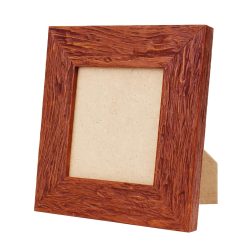 Portafoto de madera de ayous color cerezo rústico