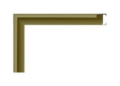 Moldura de aluminio Nielsen acabado oro mate esmerilado/ frosted gold, perfil curvo.