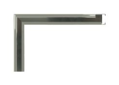 Moldura de aluminio Nielsen acabado plata brillo/ polished silver, perfil curvo.