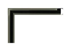 Moldura de aluminio Nielsen acabado titanio brillo/ contrast grey, perfil curvo.