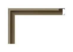 Moldura de aluminio Nielsen acabado cobre mate / copper matt, perfil curvo.