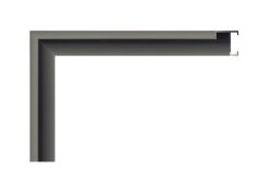 Moldura de aluminio Nielsen acabado estaño mate / mist, perfil curvo.