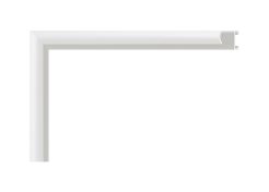 Moldura de aluminio Nielsen en acabado plata mate (frosted silver), perfil curvo