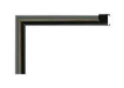 Moldura de aluminio Nielsen en acabado grafito brillo (contrast grey), perfil curvo