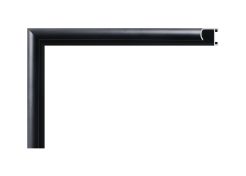 Moldura de aluminio Nielsen en acabado negro mate (black matt), perfil curvo