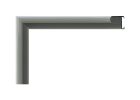 Moldura de aluminio Nielsen en acabado blanco brillo (glossy white), perfil curvo