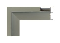 Moldura de caja americana de aluminio Nielsen acabado plata mate / silver matt.