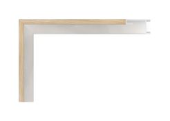 Moldura de aluminio Nielsen acabado natural/ chapa de roble, perfil recto.