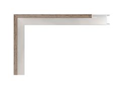 Moldura de aluminio Nielsen acabado natural/ chapa de wengué, perfil recto.