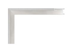 Moldura de aluminio Nielsen acabado natural/ chapa blanca, perfil recto.