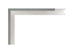 Moldura de aluminio Nielsen acabado natural/ chapa gris oscura, perfil recto.