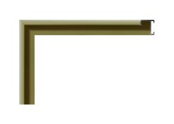 Moldura de aluminio Nielsen acabado oro mate esmerilado/ frosted gold, perfil curvo.