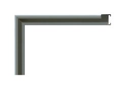 Moldura de aluminio Nielsen acabado plata brillo/ polished silver, perfil curvo.