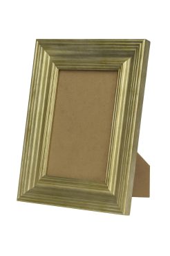 Portafoto de madera de pino finger en acabado plata