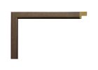 Perfil de marco de madera ayous color nogal oscuro modelo 008-024, moldura redondeada con rebaje para enmarcar