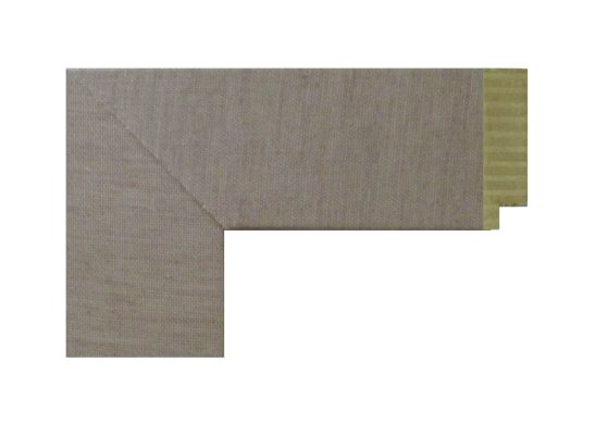 Marco color tela de saco modelo 044-003 fabricado en madera de ayous con acabado texturizado efecto arpillera, de estilo natural y rústico