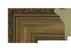 Marco oro barroco madera de ayous modelo 111-005 con acabado envejecido y ornamentación clásica. Moldura decorativa de estilo barroco ideal para enmarcar cuadros elegantes, espejos y obras de arte tradicionale