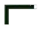 Marco de aluminio integral color verde brillo, modelo 123-031. Moldura metálica ligera, resistente y moderna, ideal para enmarcar fotografías, láminas o diplomas. Su acabado brillante y tono verde intenso aportan frescura y un toque distintivo a cualquier decoración o proyecto de enmarcado.