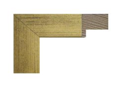 marco 132 005 - Molduras Salas Marco de madera color oro, tipo caja con unión finger, modelo 132-005. Moldura decorativa con acabado dorado satinado y aspecto uniforme, ideal para cuadros, láminas o espejos. Aporta un toque clásico y elegante a cualquier composición.