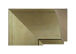 Marco de madera de pino color oro envejecido, modelo 155-005. Moldura ancha y elegante con perfil curvado, ideal para enmarcar espejos, cuadros o fotografías. Su acabado dorado aporta un toque clásico, cálido y sofisticado a cualquier decoración.