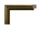 Marco decorativo de madera con acabado oro y centro verde, modelo 170-172. Moldura clásica con filo de bolas y textura craquelada, fabricada en pino finger. Su combinación de dorado envejecido y verde aporta un estilo vintage y elegante, ideal para enmarcar cuadros, espejos o fotografías con un toque artístico y sofisticado.