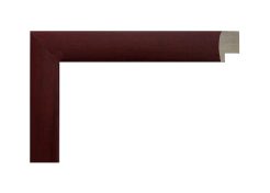 Marco color burdeos, modelo 208-018. Fabricado en madera de ayous con acabado satinado que realza su tono rojizo profundo y elegante. De líneas rectas y perfil redondeado, este marco ofrece un estilo cálido y refinado, ideal para enmarcar fotografías, grabados o láminas decorativas en interiores clásicos o modernos.