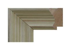 Marco blanco envejecido de madera de pino finger