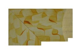 Marco de madera ayous amarillo con acabado drapeado decorativo