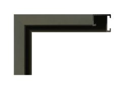 Marco de aluminio Nielsen color plata platín mate / platin, perfil recto.