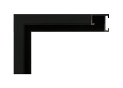 Marco de aluminio Nielsen color negro mate / black matt, perfil recto.