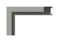 Marco de aluminio Nielsen color blanco mate / white matt, perfil recto.