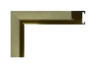 Marco de aluminio Nielsen color oro mate rayado, florentine gold, perfil recto.