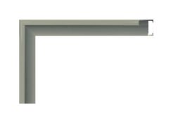 Marco de aluminio Nielsen acabado blanco brillo/ glossy white, perfil curvo.