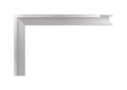Marco de aluminio Nielsen acabado plata brillo/ polished silver, perfil recto.