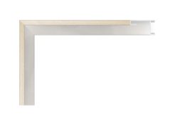 Marco de aluminio Nielsen acabado natural/ chapa de arce, perfil recto.