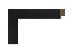 Moldura de MDF negro con perfil recto y acabado liso