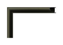 Moldura de aluminio Nielsen en acabado platino mate (platin), perfil curvo